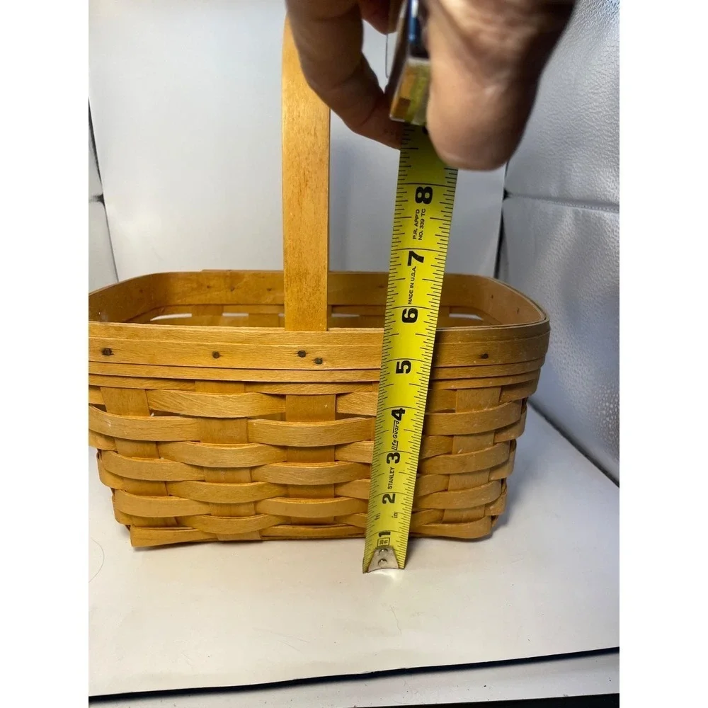Vintage Longaberger Basket Single Handle 9x5x5 rectangle 1992